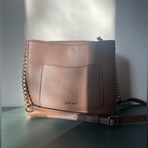 Like New Nine West Brown Leather CrossBody Purse